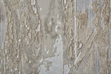 Tan Orange And Ivory Abstract Power Loom Distressed Area Rug - 4' x 6'