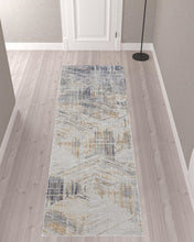 4' X 6' Tan Ivory And Gray Abstract Power Loom Distressed Area Rug