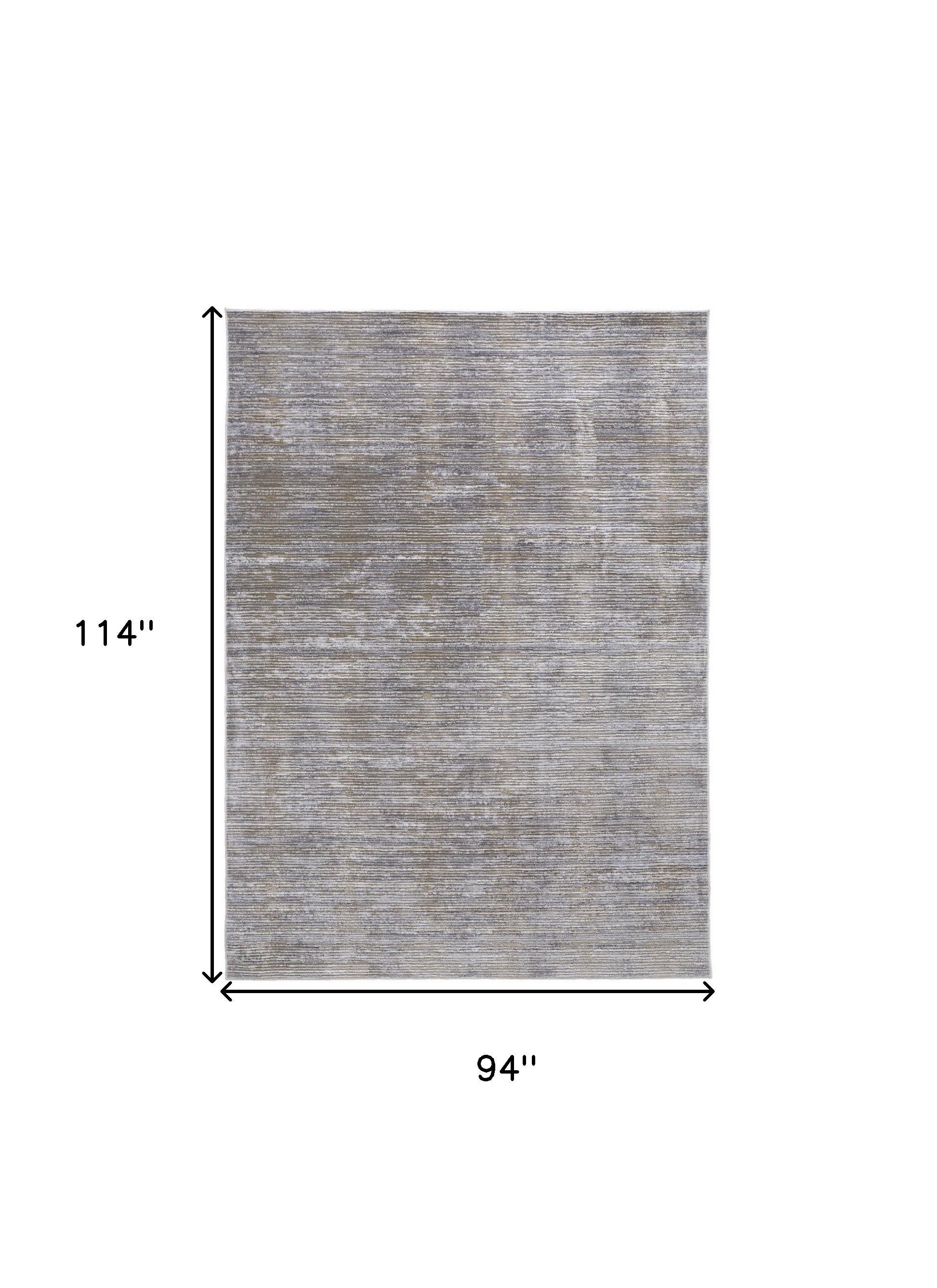 4' X 6' Taupe Silver And Tan Abstract Power Loom Area Rug