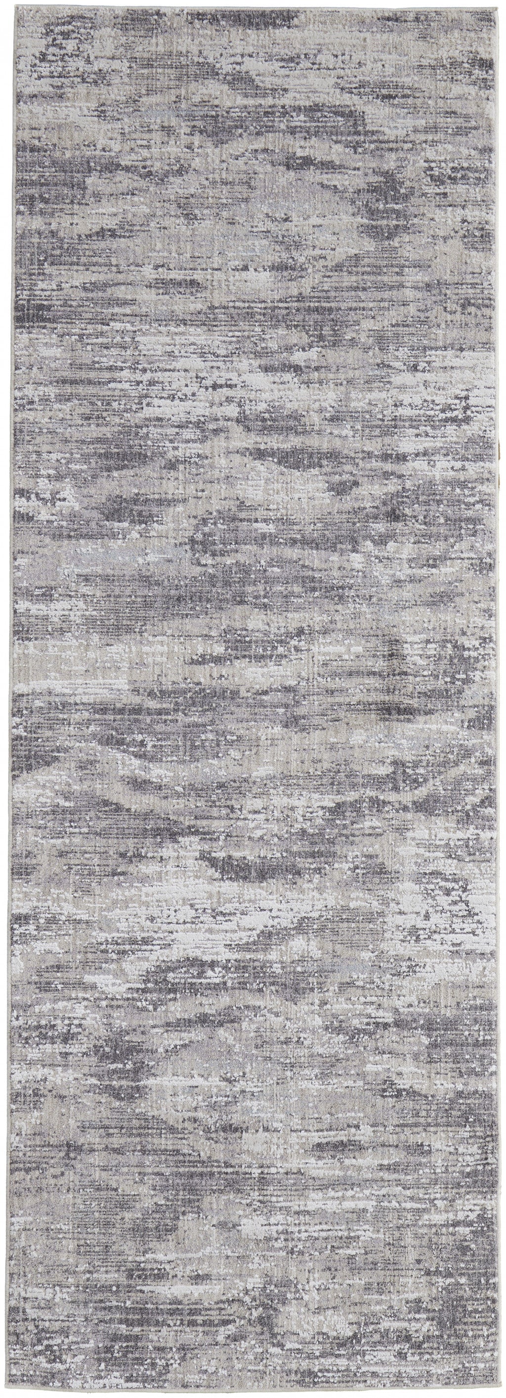 4' X 6' Tan Taupe And Gray Abstract Power Loom Distressed Stain Resistant Area Rug