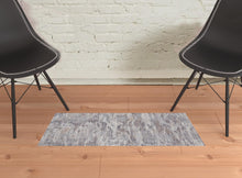4' X 6' Tan Taupe And Gray Abstract Power Loom Distressed Stain Resistant Area Rug