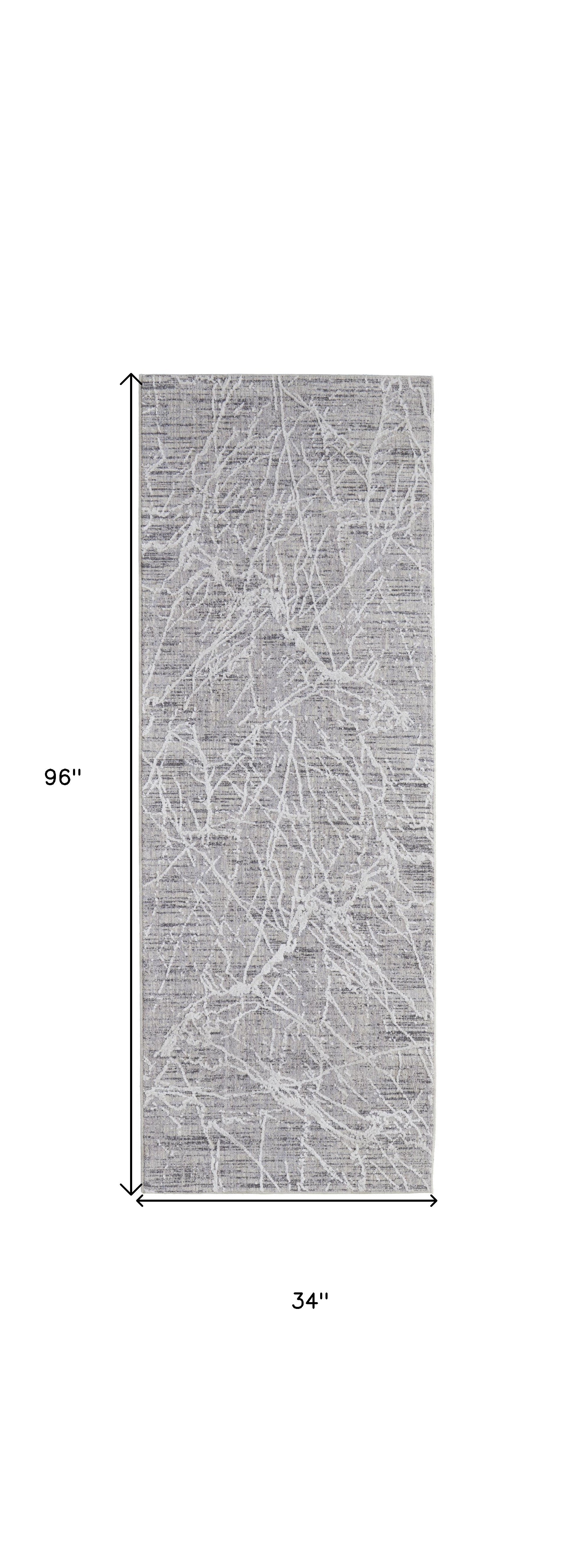 4' X 6' Taupe And Gray Abstract Power Loom Distressed Stain Resistant Area Rug