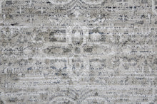 4' X 6' Gray Silver And Taupe Floral Power Loom Distressed Area Rug