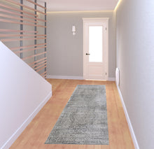 4' X 6' Gray Silver And Taupe Floral Power Loom Distressed Area Rug