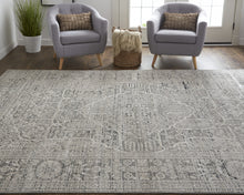 4' X 6' Gray Silver And Taupe Floral Power Loom Distressed Area Rug