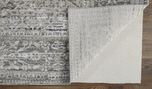 4' X 6' Gray Silver And Taupe Floral Power Loom Distressed Area Rug