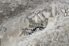 4' X 6' Gray And Silver Abstract Power Loom Distressed Area Rug