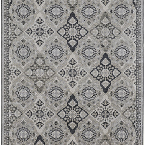4' X 6' Gray And Black Abstract Power Loom Area Rug