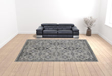 4' X 6' Gray And Black Abstract Power Loom Area Rug