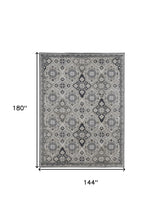 4' X 6' Gray And Black Abstract Power Loom Area Rug