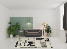 4' X 6' Ivory And Taupe Wool Abstract Tufted Handmade Area Rug