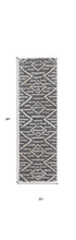 4' X 6' Gray And Ivory Geometric Power Loom Stain Resistant Area Rug
