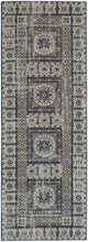 4' X 6' Ivory Tan And Blue Abstract Power Loom Distressed Stain Resistant Area Rug