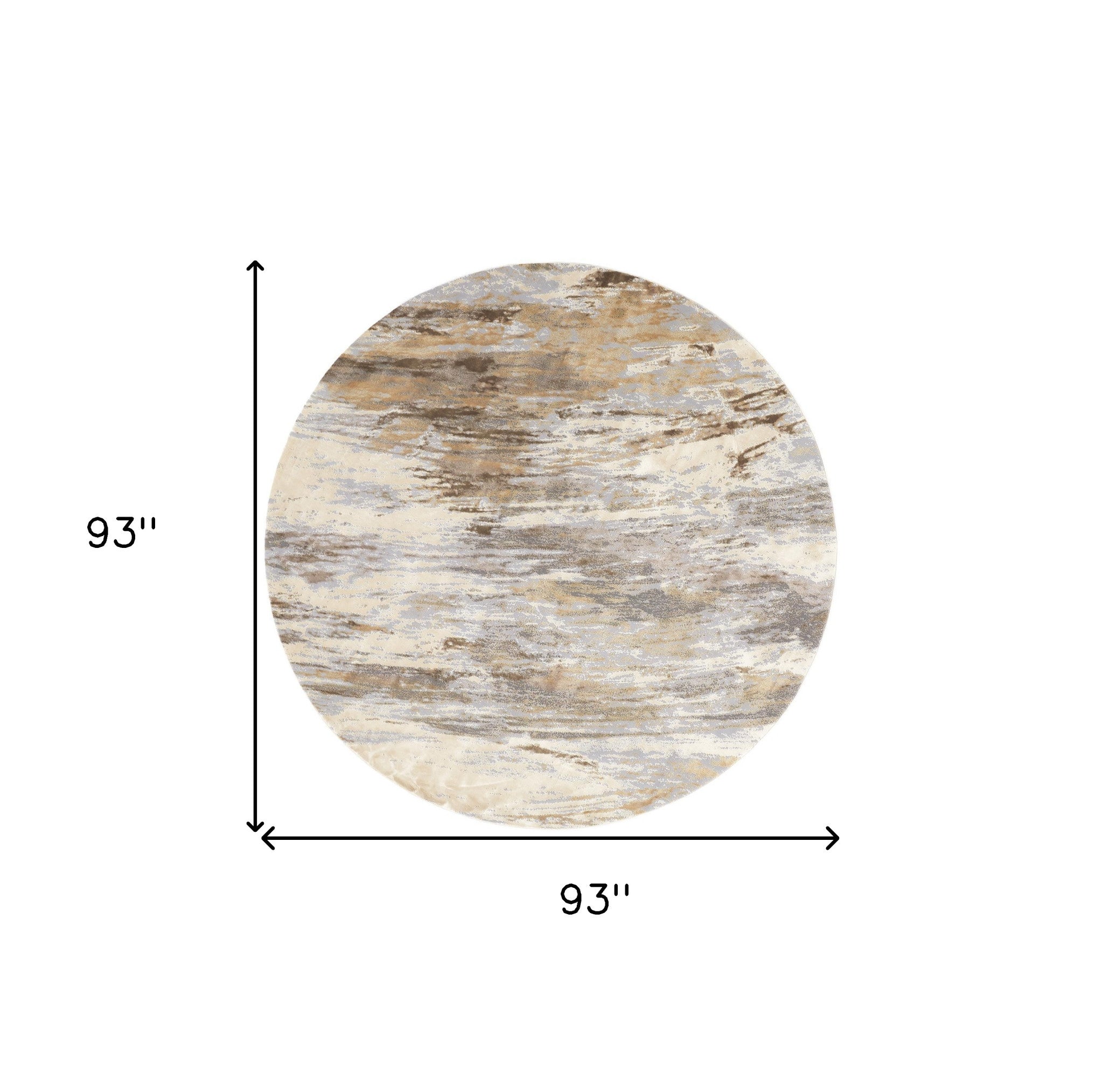 4' X 6' Ivory Tan And Brown Abstract Area Rug