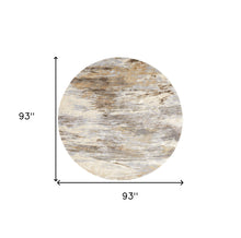 4' X 6' Ivory Tan And Brown Abstract Area Rug