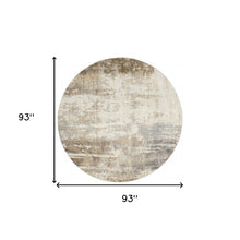 4' X 6' Tan Ivory And Gray Abstract Area Rug