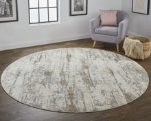 4' X 6' Ivory And Brown Abstract Area Rug