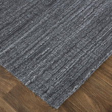 4' X 6' Gray And Silver Striped Hand Woven Area Rug