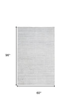 4' X 6' Gray And Silver Striped Hand Woven Area Rug