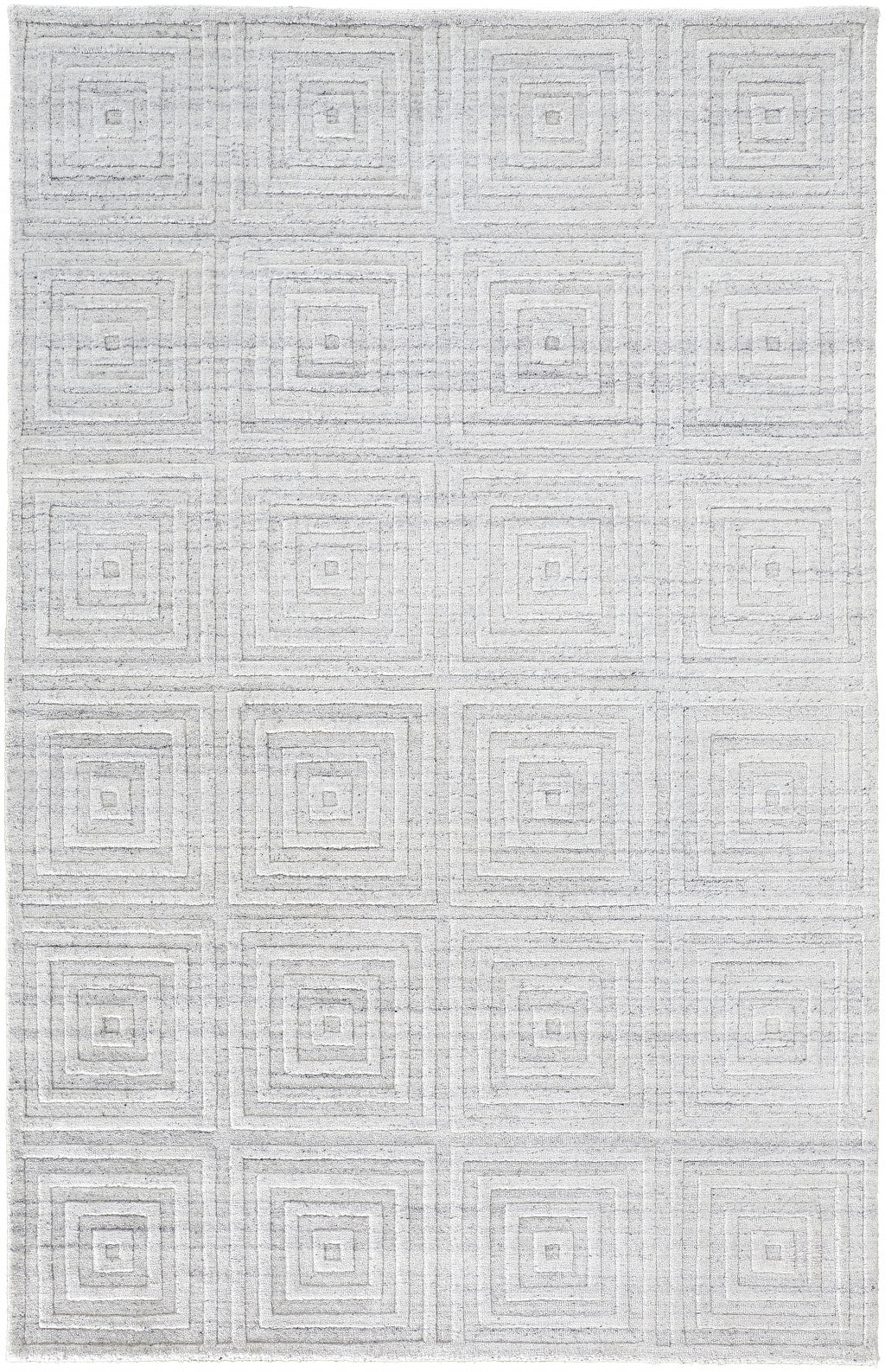 4' X 6' Gray And Silver Striped Hand Woven Area Rug