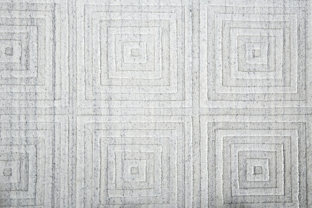 4' X 6' Gray And Silver Striped Hand Woven Area Rug