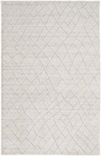 4' X 6' Ivory And Gray Striped Hand Woven Area Rug