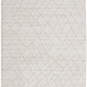 4' X 6' Ivory And Gray Striped Hand Woven Area Rug