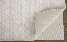 4' X 6' Ivory And Gray Striped Hand Woven Area Rug