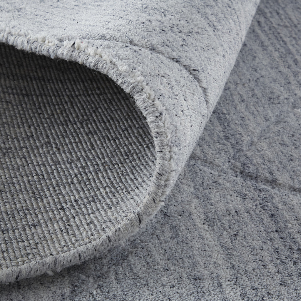 4' X 6' Ivory And Silver Striped Hand Woven Area Rug