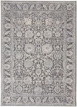 8' X 10' Taupe And Ivory Floral Power Loom Area Rug