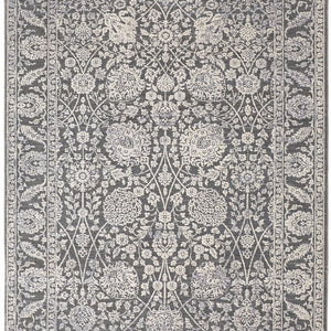 8' X 10' Taupe And Ivory Floral Power Loom Area Rug