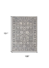 8' X 10' Taupe And Ivory Floral Power Loom Area Rug