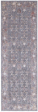 8' X 10' Taupe Gray And Orange Floral Power Loom Area Rug