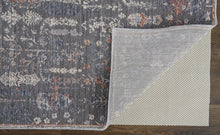 8' X 10' Gray Ivory And Orange Floral Power Loom Area Rug