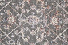 8' X 10' Gray Taupe And Pink Floral Power Loom Area Rug