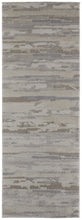 4' X 6' Brown And Ivory Abstract Power Loom Distressed Stain Resistant Area Rug