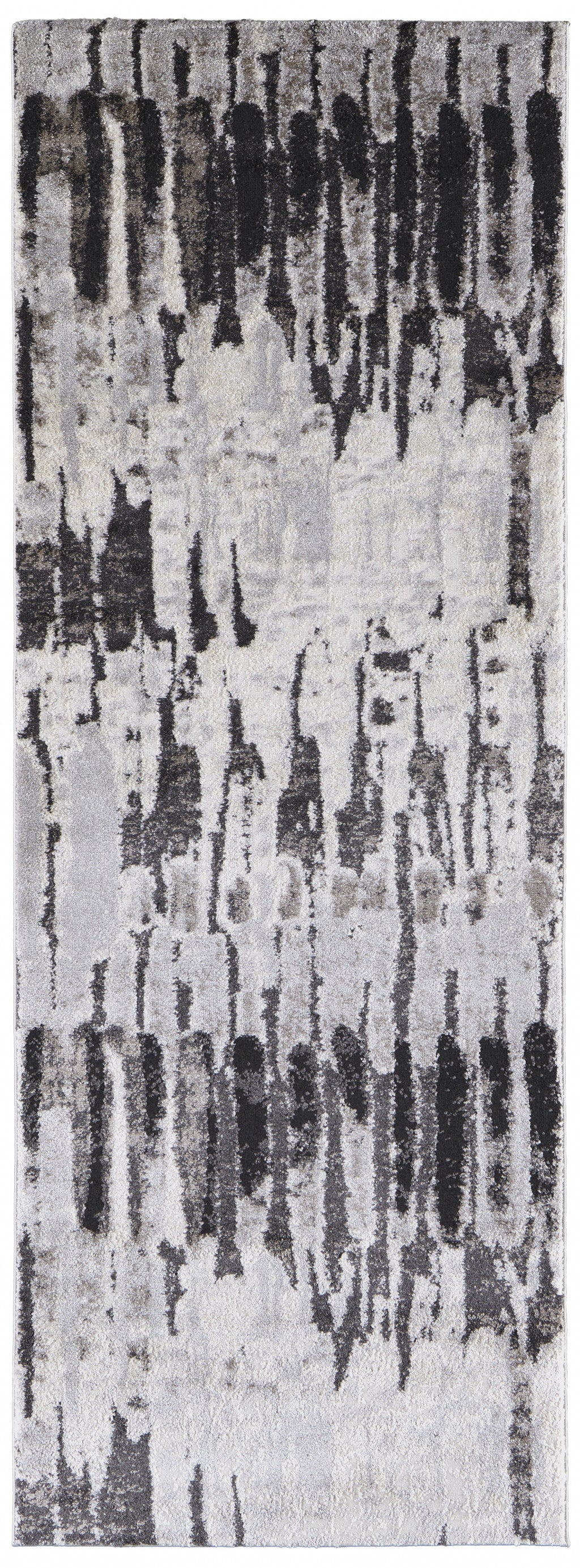 4' X 6' Ivory Brown And Gray Abstract Power Loom Stain Resistant Area Rug