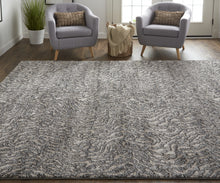 4' X 6' Gray Taupe And Ivory Abstract Power Loom Stain Resistant Area Rug