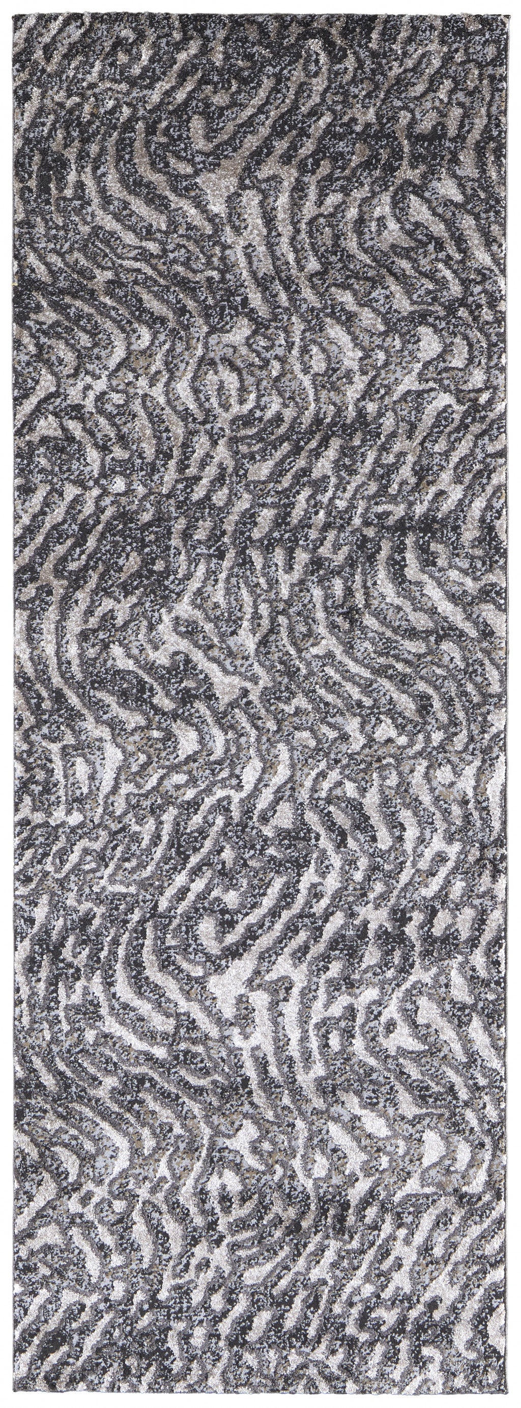 4' X 6' Gray Taupe And Ivory Abstract Power Loom Stain Resistant Area Rug