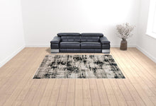 Black White And Gray Area Rug - 9' x 12'