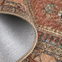 4' X 6' Orange Brown And Taupe Abstract Area Rug