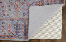 4' X 6' Gray Blue And Red Floral Power Loom Area Rug