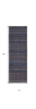 4' X 6' Blue Purple And Brown Floral Power Loom Area Rug