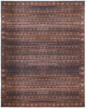 4' X 6' Red Brown And Blue Floral Power Loom Area Rug