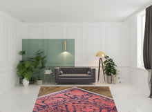 4' X 6' Red And Black Floral Power Loom Area Rug