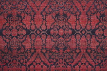 4' X 6' Red And Black Floral Power Loom Area Rug