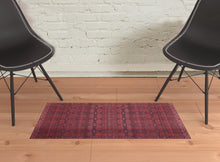 4' X 6' Red And Black Floral Power Loom Area Rug
