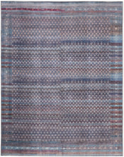 4' X 6' Tan Blue And Pink Striped Power Loom Area Rug