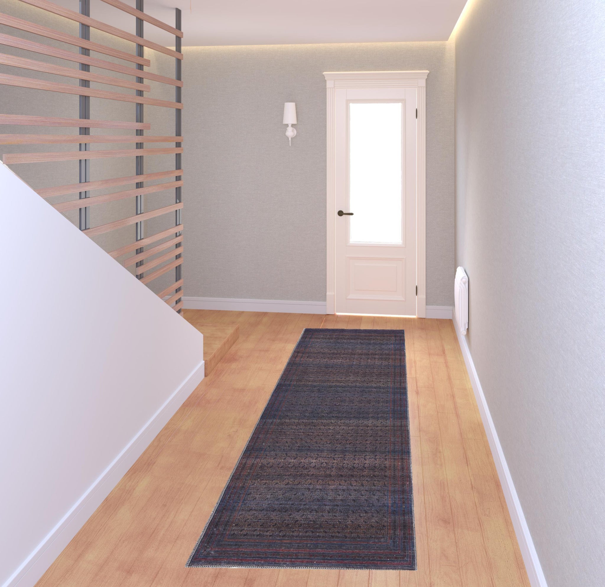 4' X 6' Blue Pink And Purple Floral Power Loom Area Rug