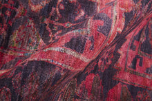 4' X 6' Red And Gray Geometric Power Loom Area Rug